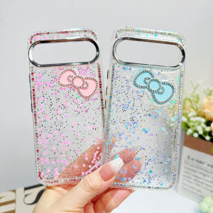 Luxury Glitter Rhinestones Bowknot Sequins Phone Case for Google Pixel 8 9 10 Pro XL 9A 8A Shockproof Bling Transparent Cover