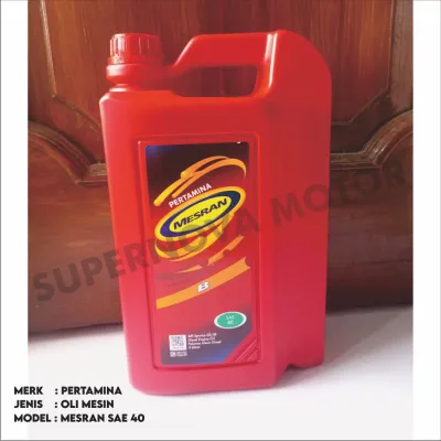 OLI MESIN PERTAMINA MESRAN B SAE 40 API SERVICE CD / SF DIESEL ENGINE OIL KEMASAN JERIGEN 5 LITER