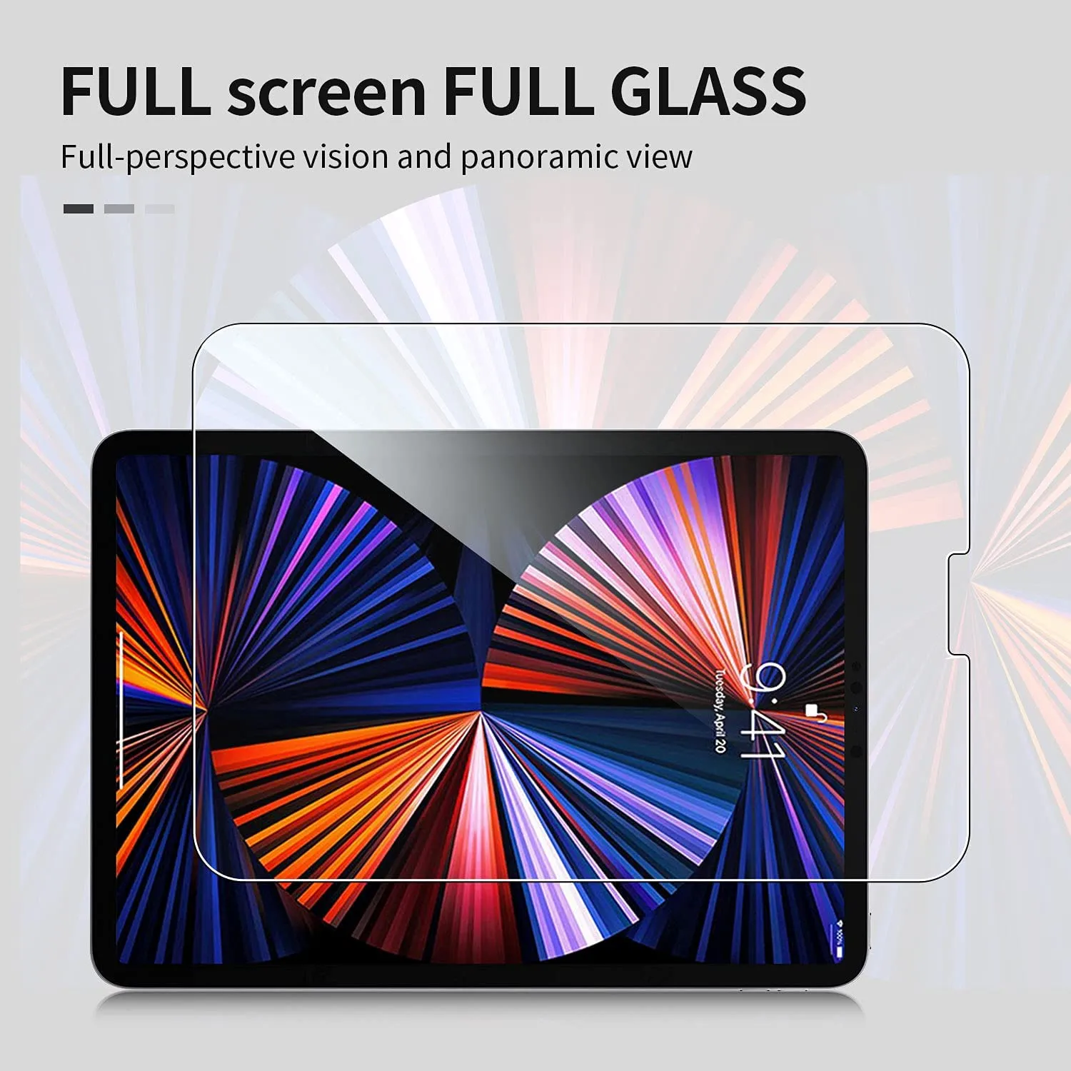 For iPad Pro 11 / Pro 12.9 iPad Air 11 2025 M3 / iPad A16 2025/iPad Air 4 (10.9) / iPad 9.7 (2017/2018) / iPad 9/8 / 7 6/5 4/3Tempered Glass Screen Protector