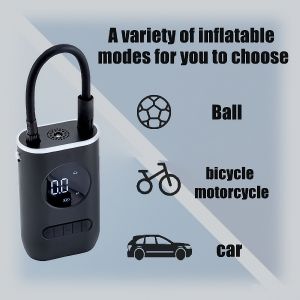 Air Pump Electric Tire Inflator LED Display Intelligent Pressure Detection Car Motorcycle