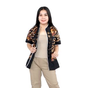 Blouse Batik OutWear Bolero BigSize Atasan Batik Wanita Lengkap S-M-L-XL-2L-3L-4L-5L-6L-7L Model Blus Jumbo Seragam Batik / Atasan Formal Kantor OverSize Bahan Katun / Outer Pakaian Batik Kerja Wanita / Putri Nasya