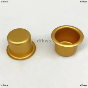[COD] dfhws 10Pcs Mini Round Candle Cup DIY Candlestick Making Tray Holder Container Accessory Aluminium Home Party Decor