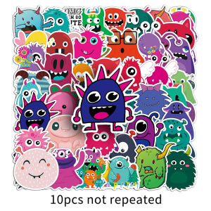 50PCS Monster Pattern Sticker Cartoon Animal Little Monster Graffiti PVC Waterproof Sticker