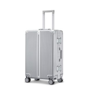 PG Large Capacity 20/24 Inch Travel Luggage Metal Aluminum Frame Suitcase Bag Trolley Case