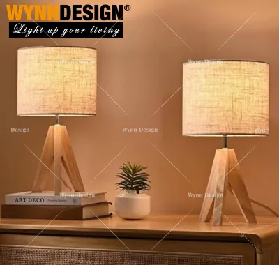 Wynn Design Muji Style Lamp Wood Table Lamp E27 Holder Lampu Kaki Kayu Bedside Lamp Lampu Hiasan Lampu Tidur (TL8321)