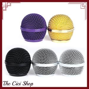 [The Cici Shop] 1ชิ้นสำหรับ Shure SM58ไมโครโฟนไร้สายอะไหล่โลหะไมโครโฟนกระจังหน้าอะไหล่หัวไมค์ปาร์ตี้มืออาชีพ
