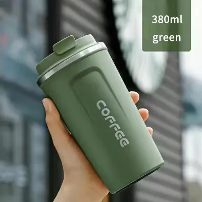 【BUY 1 TAKE 1】380/510ML 304 Stainless Steel Coffee Cup Mug With Double Lid Vacuum Insulation Water Bottle Tumbler Hot And Cold