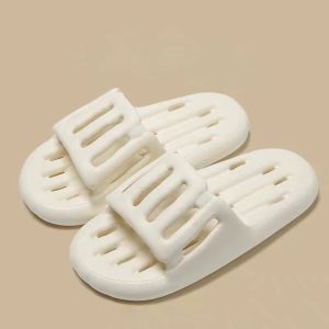 New Bathroom Slippers Woman Thick Sole Non-slip Hollow Outs Indoor Home Slippers EVA Soft Sole Comfort Summer Flat Slides Women2026