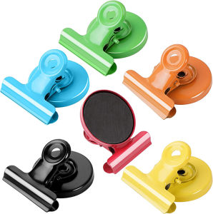 kokepope 3 pcs Color Magnetic Clip Fridge Magnetic Clips for Home Office Organizer
