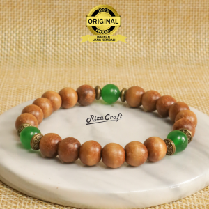 JADE STIGI BRACELET - Gelang Aesthetic Kayu Stigi Laut Mix Batu Kristal Akik Giok Hijau Kesehatan Asli Original Pria Wanita Keren Terbaru