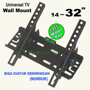 SEA-C BRACKET TV LED LCD 14" - 32" UNIVERSAL TV WALL MOUNT DENGAN WATERPAS