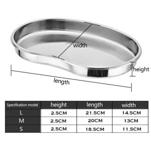 Stainless steel Kidney tray Medical surgical tray Curved shape metal tray for clinic