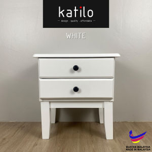 TERA Solid Wood Bedside Table / Side Table / 2 Drawers Nightstand / Bedroom Furniture / DESIGN . QUALITY by katilo furniture