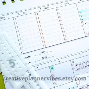 Templates for Planning Calenda Handmade Flexible Record TemplateStencils Drafting Tools Reusable Templates Planner Stencils for Journaling Checklists Boxes Lines & Daily Planning