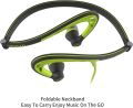 Sports Earbuds Wired Running Headphones with Microphone, Neckband in-Ear Stereo Workout Earphones Designed for Jogging Gym Headsets,Green. 
