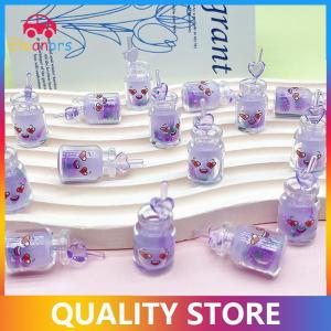 [Eleanor] 2Pcs Mini Luminous Resin Juice Cup Glow in The Dark Miniature Ornament Tiny Drink For DIY Garden Dollhouse