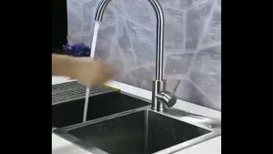 High Quality Classic Kitchen Faucet Stainless Steel Brushed Process Swivel Basin Faucet 360° Rotate