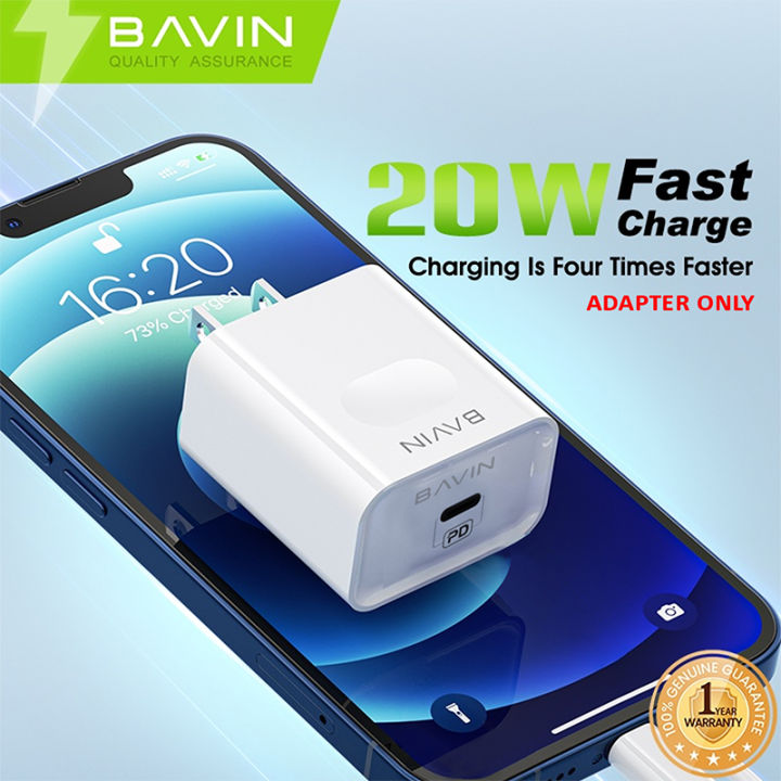 BAVIN PC837 20W PD TypeC Port Fast Charging MultiProtection Charger