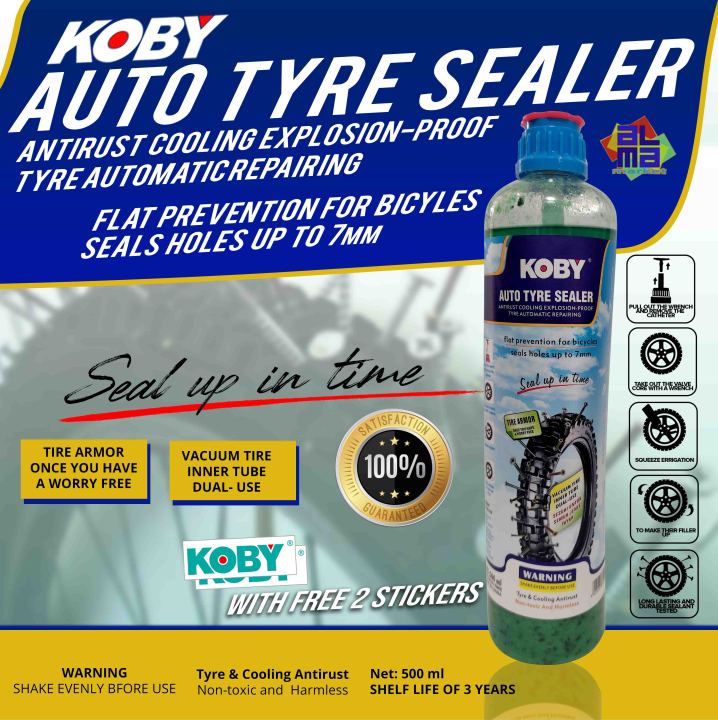 Koby Tire Sealant Anti Flat Tyre For Tubeless Universal Repair