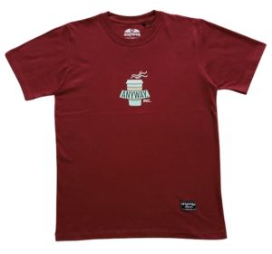 Anyway Kaos Pendek "Hot Cup" Maroon 640
