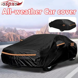 Waterproof Car Cover All Weather Sun Protection UV Protection Windproof Outdoor Full car Cover Universal Fit for Vios Wigo Mirage Civic City Jazz Mu-x Accent Fiesta Ranger and other models