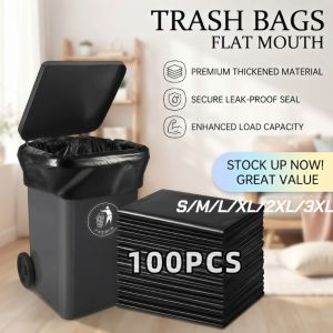 Thickened Garbage Bags BlackTrash Bag (S/M/L/XL/XXL/3XL)Durable & Tear-Resistant Plastic Bags