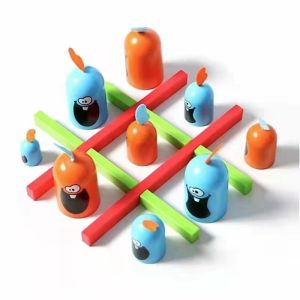Tic-Tac-Toe Chess Parent Children Board Game family Party Strategy Game For Kids birthday gift hadiah toy