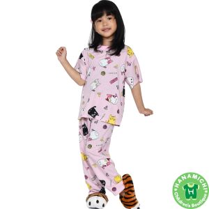 Kiminori LODY.CP Setelan Baju Tidur Anak Perempuan Lengan Pendek