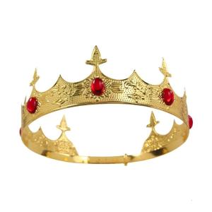 Người Đàn Ông Của Vương Mão Vàng Kích thước có thể điều chỉnh Vương Mão Biểu Diễn Vương Mão Mũ Nón Phụ Kiện Cho Người Đàn Ông Của Sân khấu Trang Phục