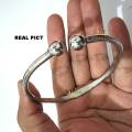 Gelang Baja Putih Seri Papua Etnik untuk Pria Anti Karat Anti Luntur Handmade. 