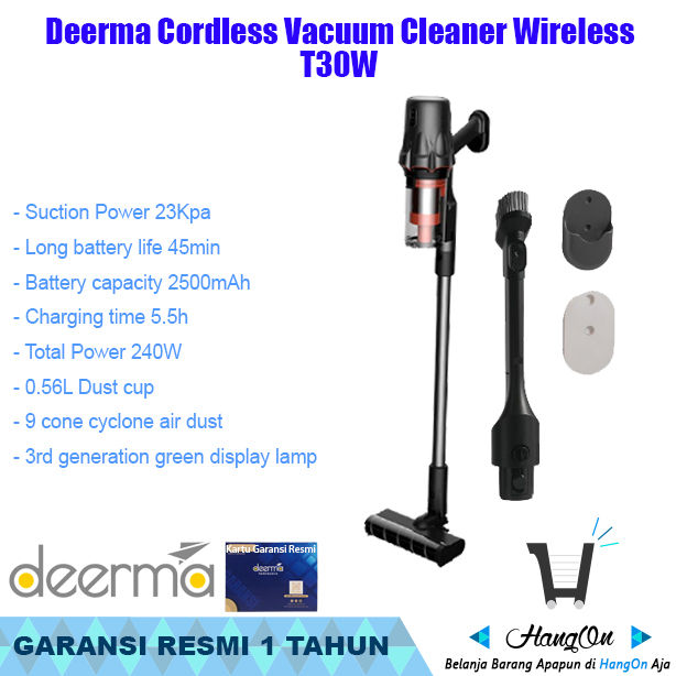 Deerma T30W Vacuum Cleaner Cordless Penghisap Hisap Debu Portable T30 W