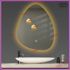 -SG Seller-READY STOCK Smart LED bathroom mirror/Water Drop Bathroom Mirror/Irregular Mirror/Frameless Touch Bathroom