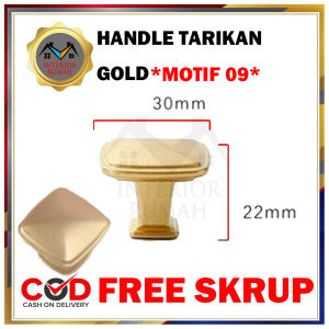Handle Tarikan Knob Laci Furniture Lemari Gold Emas/Handel Emas