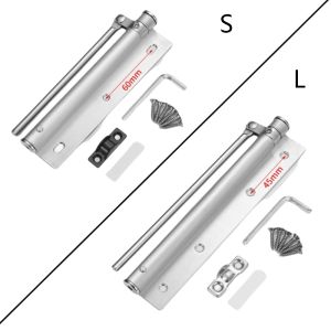 TIMES LORD Lightweight Automatic Door Closer Adjustable Stainless Steel Door Closing Device Invisible Anti-Collision Damper Buffer Residential Use