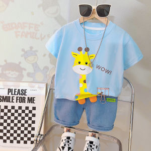 Setelan Kaos Anak Laki Laki Summer Set ORIG1N Baju Anak Karakter Kaos 3d dan Celana Soft Jeans Import