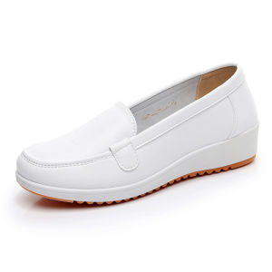 Womens Fashion Slip-on Loafers Flats Nuese Shoes Soft White Shoes Size 35-41 (Add 1 size up)