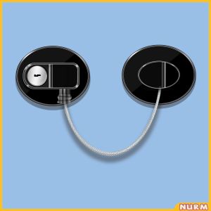 Nurm Childrens Safety Lock Baby Window Safety Limit Lock with Key Refrigerator Door Locks