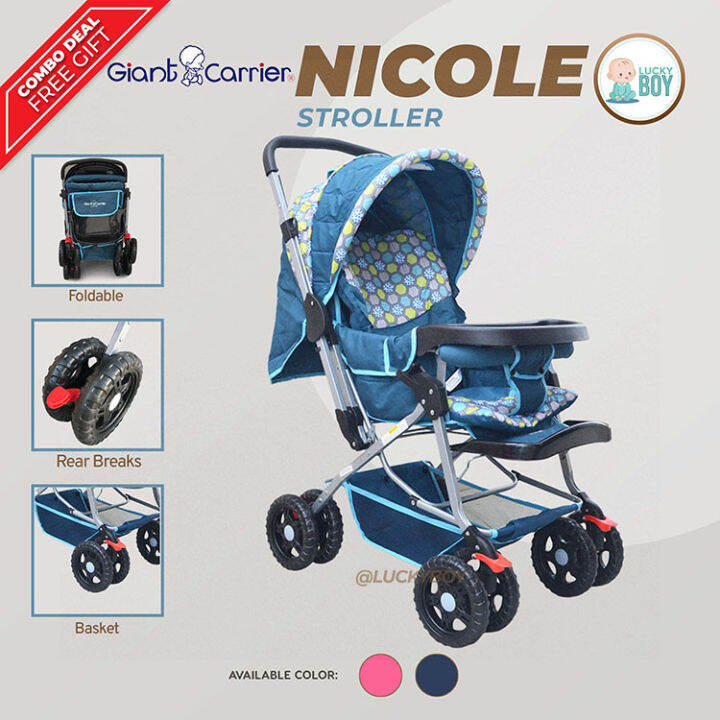 Giant Carrier Nicole Reversible Foldable Compact Blue Baby Stroller Lazada PH