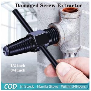 Damaged Screw Extractor 1/2" 3/4" Double Head Pipe Broken Screw Bolt Extractor Broken Bolt Remover