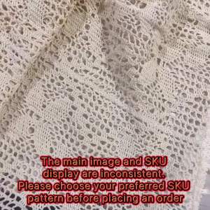 Rustic Table Cloth Rectangle Hollow Splicing Farmhouse Style Washable Tassel Tablecloth Kitchen Dining Room Christmas Decoration2026