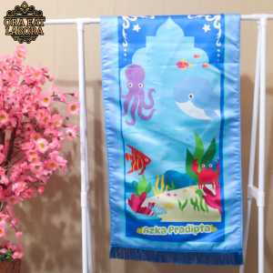 Sajadah Anak Rumbai Karakter Sejadah Busa Free Custom Nama Kado Anak (ORAEATLABORA)