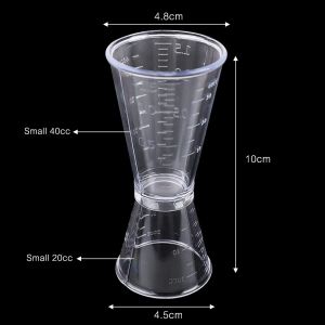 Double-headed Measuring Cup With Clear Scale Ounce Cup 20-40cc Plastic Measuring Cup for Milktea Measuring Pitcher