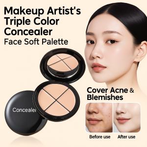 Triple Color Concealer Palette For Spot Dark Circles Tear Groove Facial Makeup Tools Skin Care Beauty Products Natural Soft Feeling