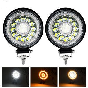 EKLEVA 2 PCS Auto Work Light 220W Led Light Square LED Offroad LED Bar 4 Inch Spot Flood Fog Lamp12V 24V Off Road 4x4