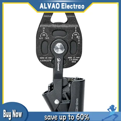 Lifting Pulley Polished Wear-resistant Ball Bearing Strong Load Portable Air Conditioning Installation Aviation Aluminum Heavy Duty Climbing Rescue Pulley for Outdoor Lifting Pulley Portable