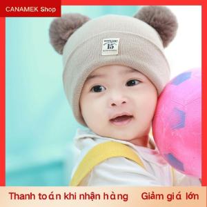 CS Mùa Đông Trẻ Em Ấm Bé Dệt Kim Mũ Với Pom Pom Trẻ Em Đan Beanie Mũ Rắn Màu Trẻ Sơ Sinh Hat Cho Bé Trai Cô Gái