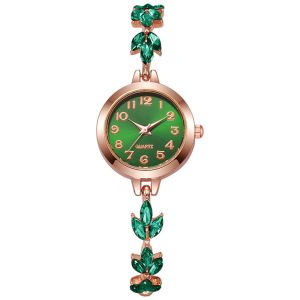 DORADO số Đồng hồ đeo tay nữ Lá tím Có thể điều chỉnh Đồng hồ thạch anh thanh lịch Phụ kiện thời trang Vỏ hợp tròn Đồng hồ sang trọng Quà tặng cho phụ nữ