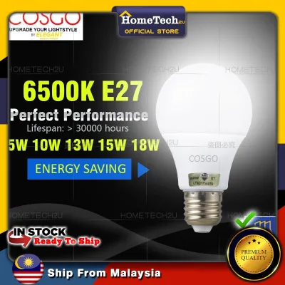 COSGO LED Bulb E27 with SIRIM Light Bulb 5W 10W 13W 15W 18W 6500K Daylight MENTOL LAMPU LED