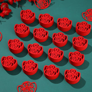 20 cái/bộ Trung Quốc năm mới "福" phước lành Cửa sổ lưới tản nhiệt hình dán cửa trang trí nhà năm mới tiệc tùng lễ hội phổ quát tự dính tự làm đề can Quà Tặng