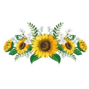 Sunflower Wall Stickers Yellow Flowers Wall DecalWaterproof and Removable Sunflower Wall StickersWall Stickers